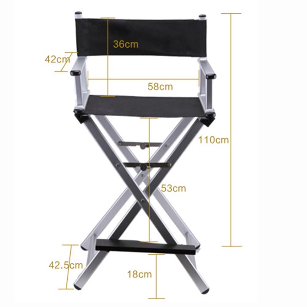 Tall Folding Directors Chair with Backs 250lbs Capacity Gold X710