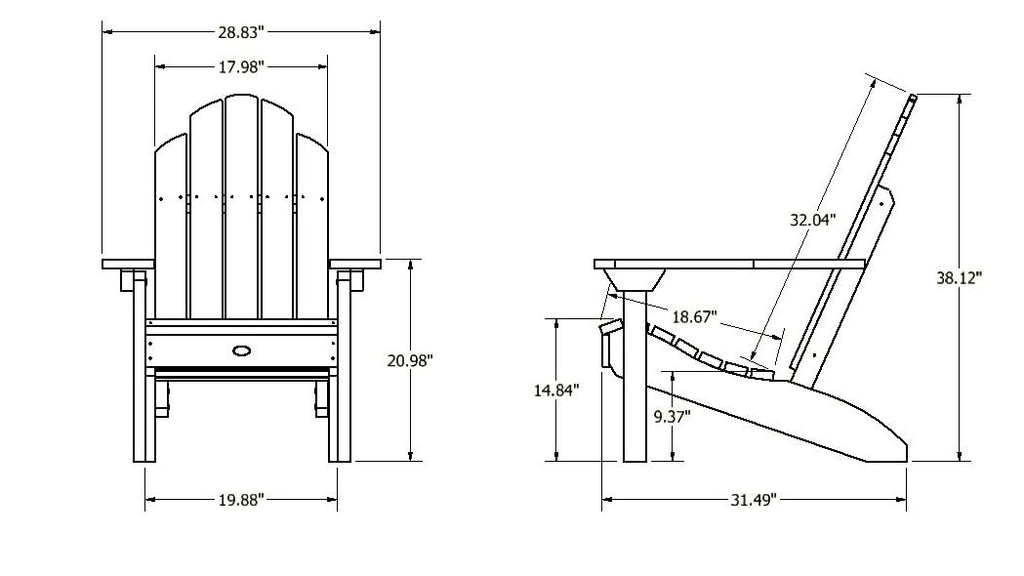 Nantucket Blue Adirondack Chair R897689