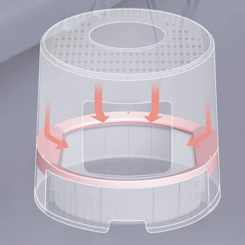 Large White Cat Litter Box with Lid W104173