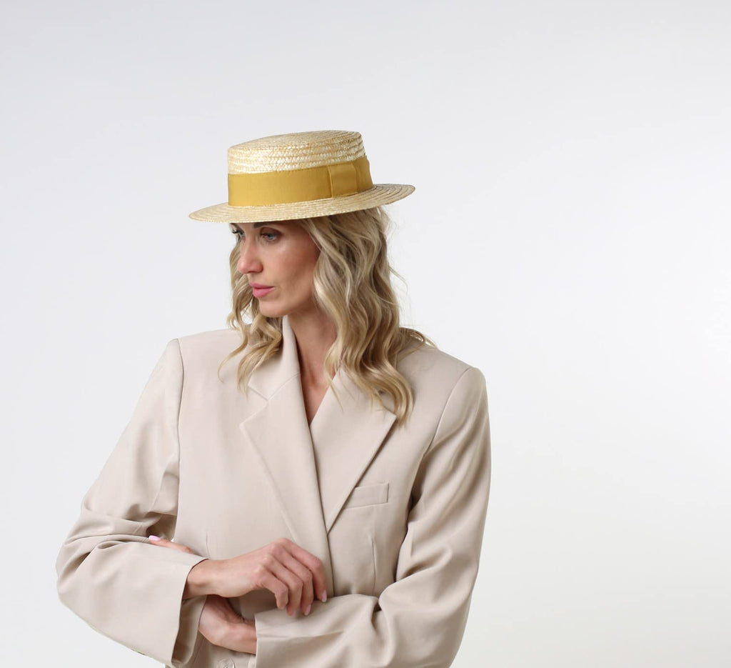 Straw Boater Hat P8680