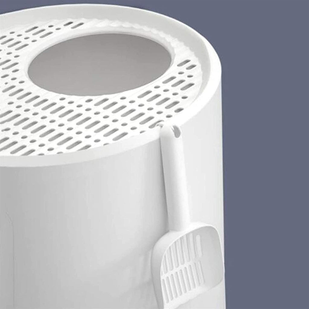 Large White Cat Litter Box with Lid W104173