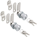 Keyed Alike 1” Cylinder Cam Locks Chrome Finish with 3 Cams and 2 Keys G458