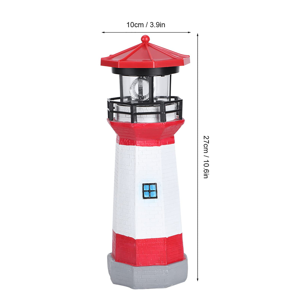 Solar Powered Rotating LED Lighthouse J1674