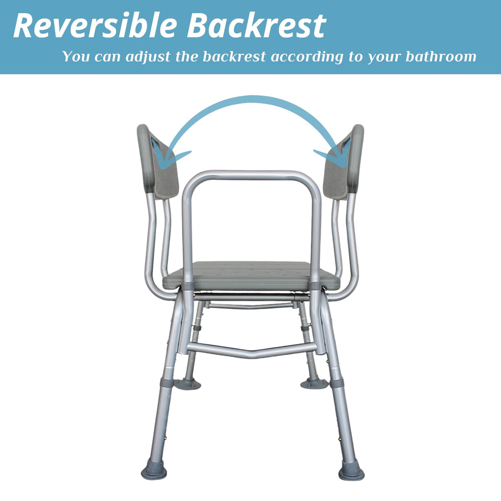 Tub Transfer Bench with Backrest and Armrest Q4670