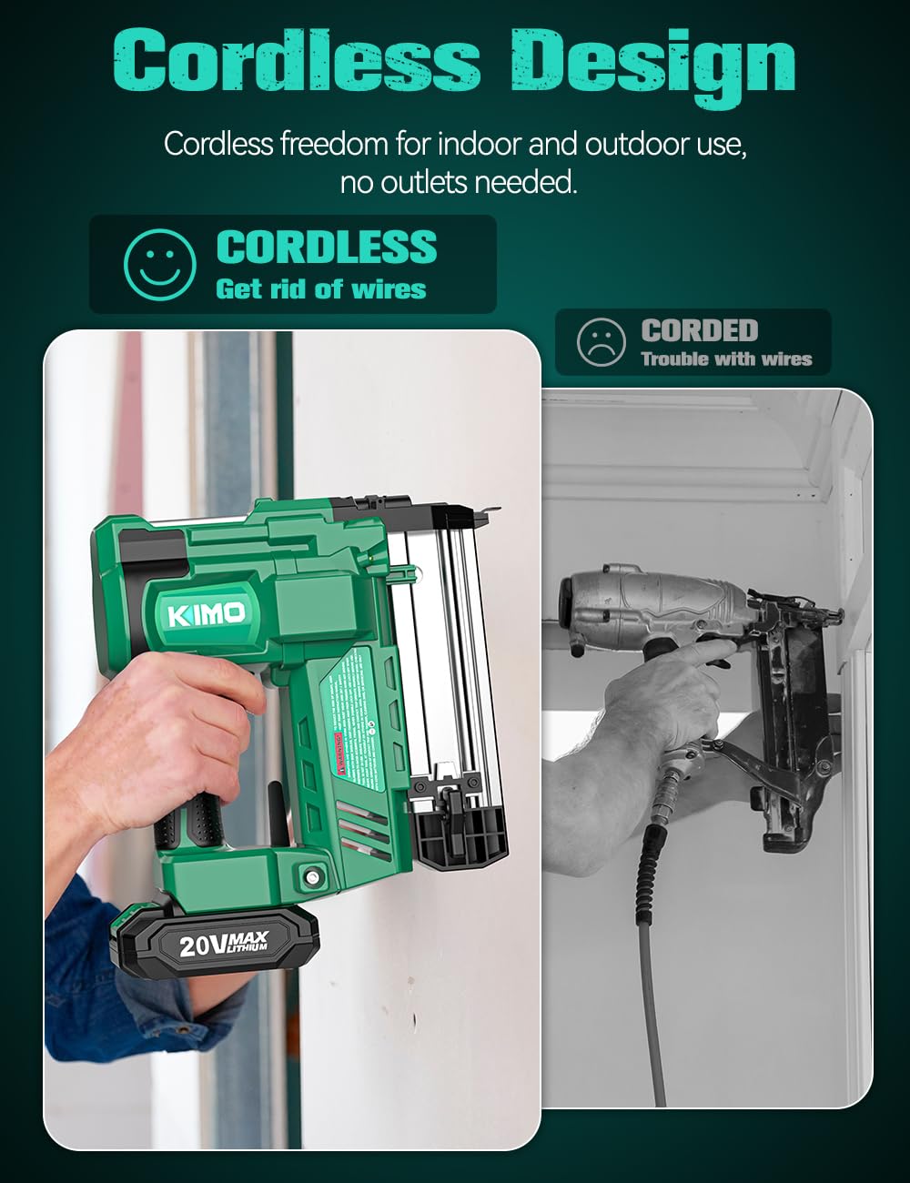 18 Gauge Cordless Brad Nailer and Stapler with Battery W71593