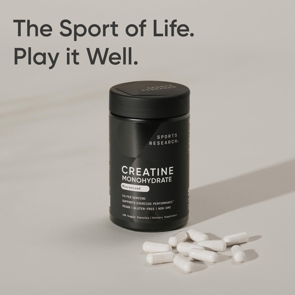 Creatine Monohydrate Capsules 5g, 120 Count B414632