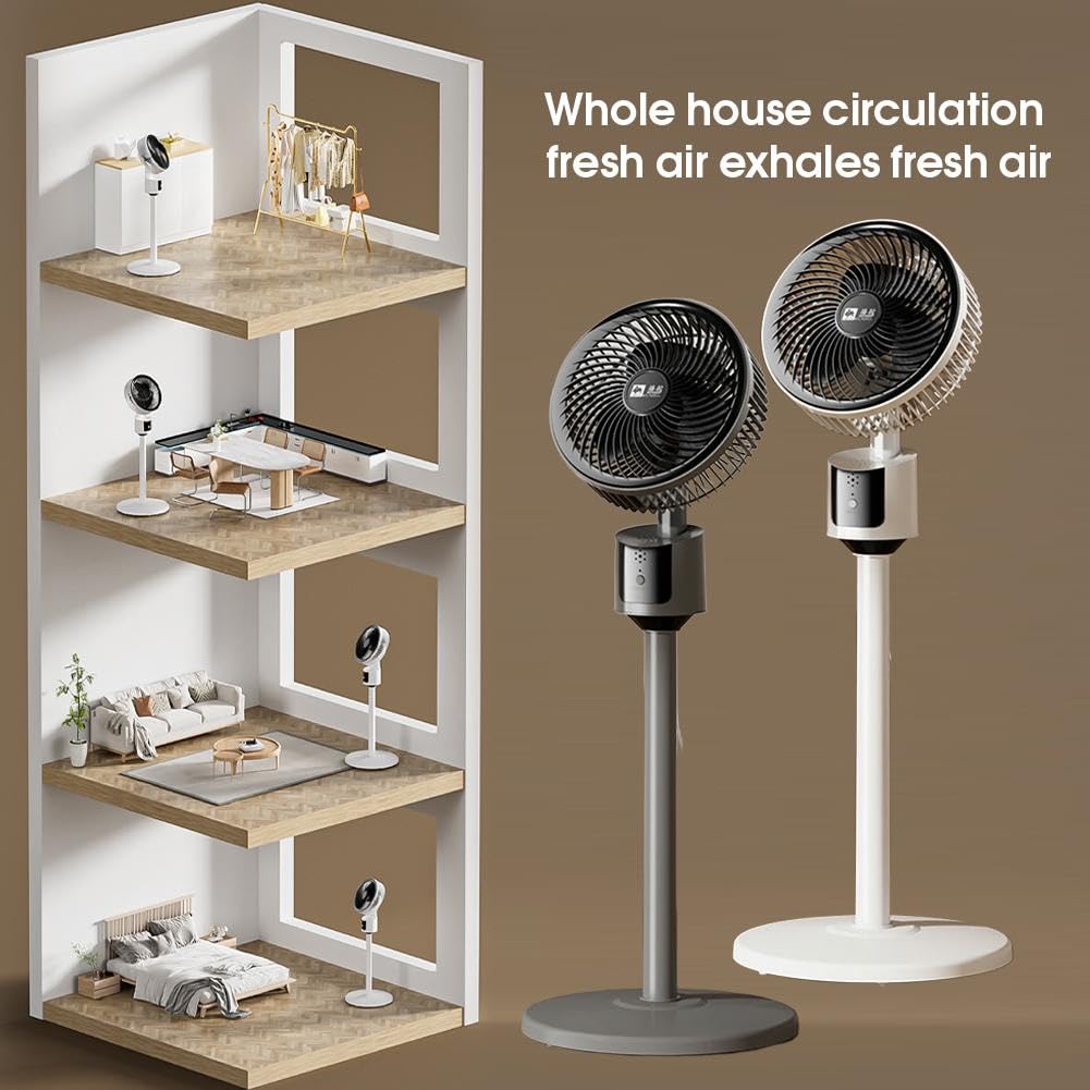 Standing Fan with Remote, 90° Oscillating, 3 Speeds, Adjustable Height M88545