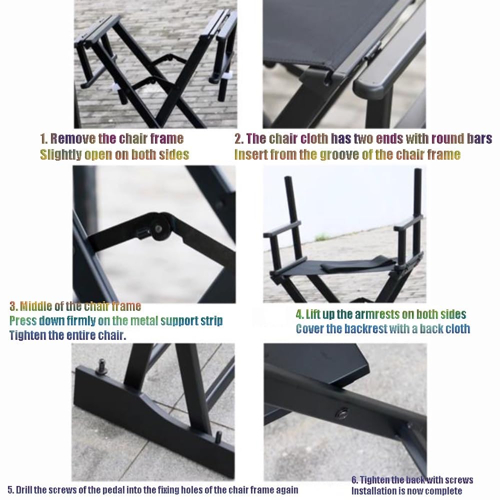 Tall Folding Directors Chair with Backs 250lbs Capacity Gold X710