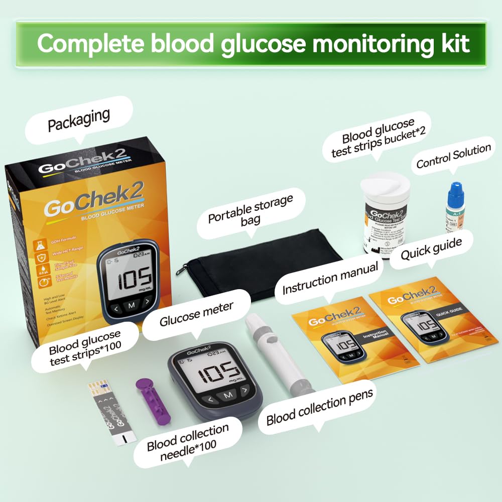 Blood Glucose Monitor Kit 100 Strips & Lancets W32271