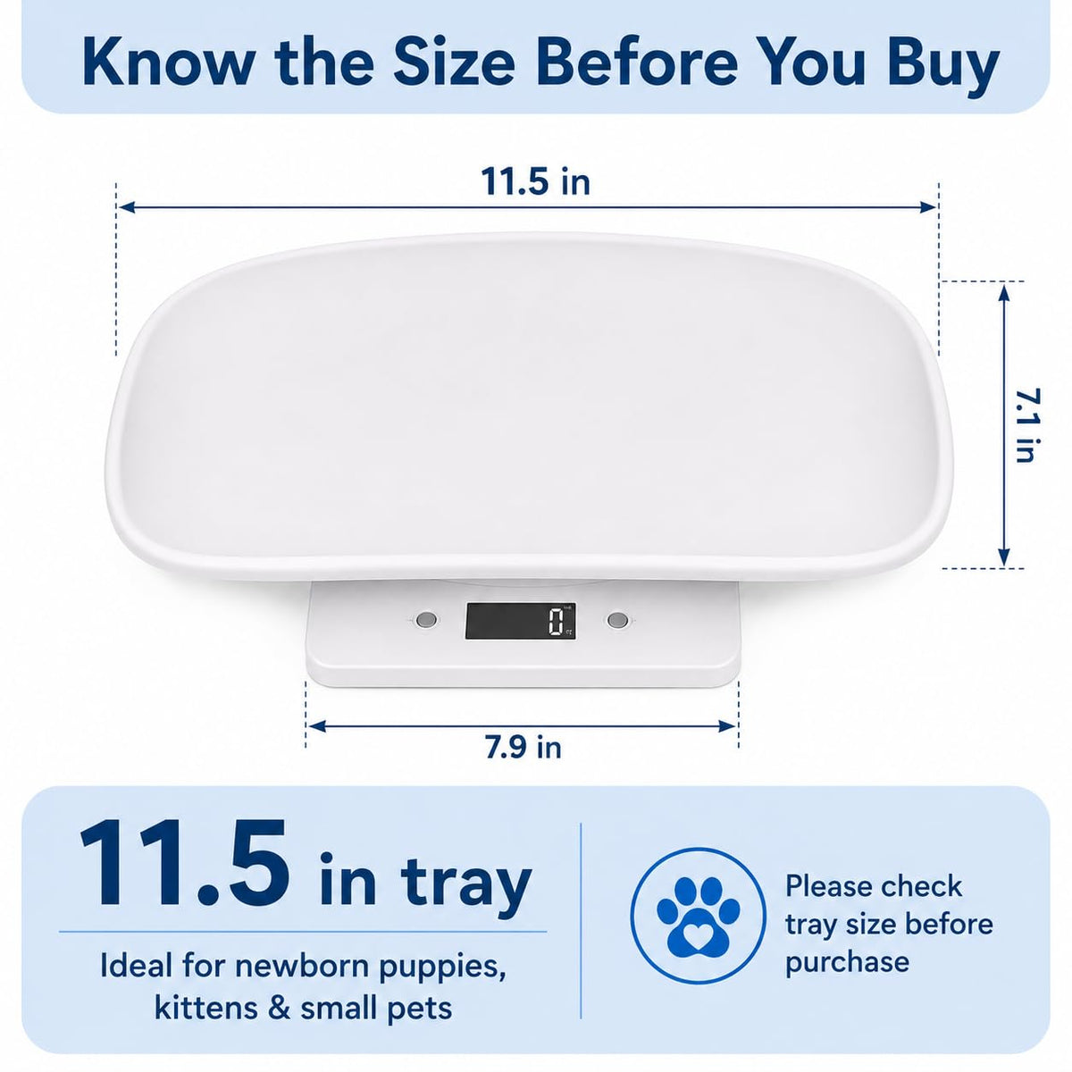 Digital Pet Scale with 1g Resolution and Tape Measure L256