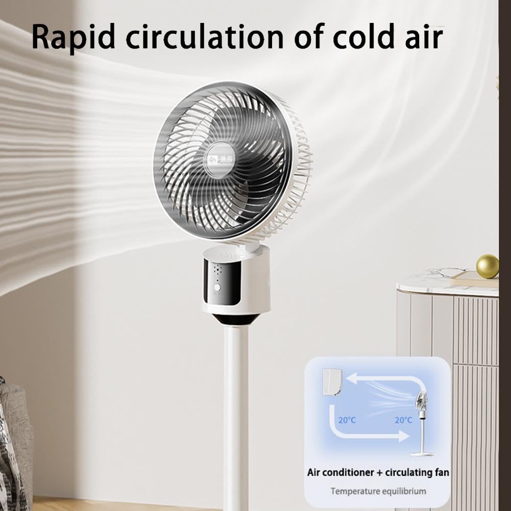 Standing Fan with Remote, 90° Oscillating, 3 Speeds, Adjustable Height M88545
