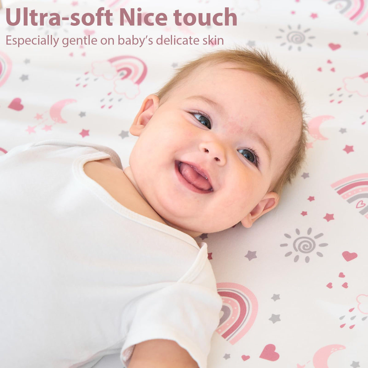 3 Pack Fitted Crib Sheets 52”x28” V3997