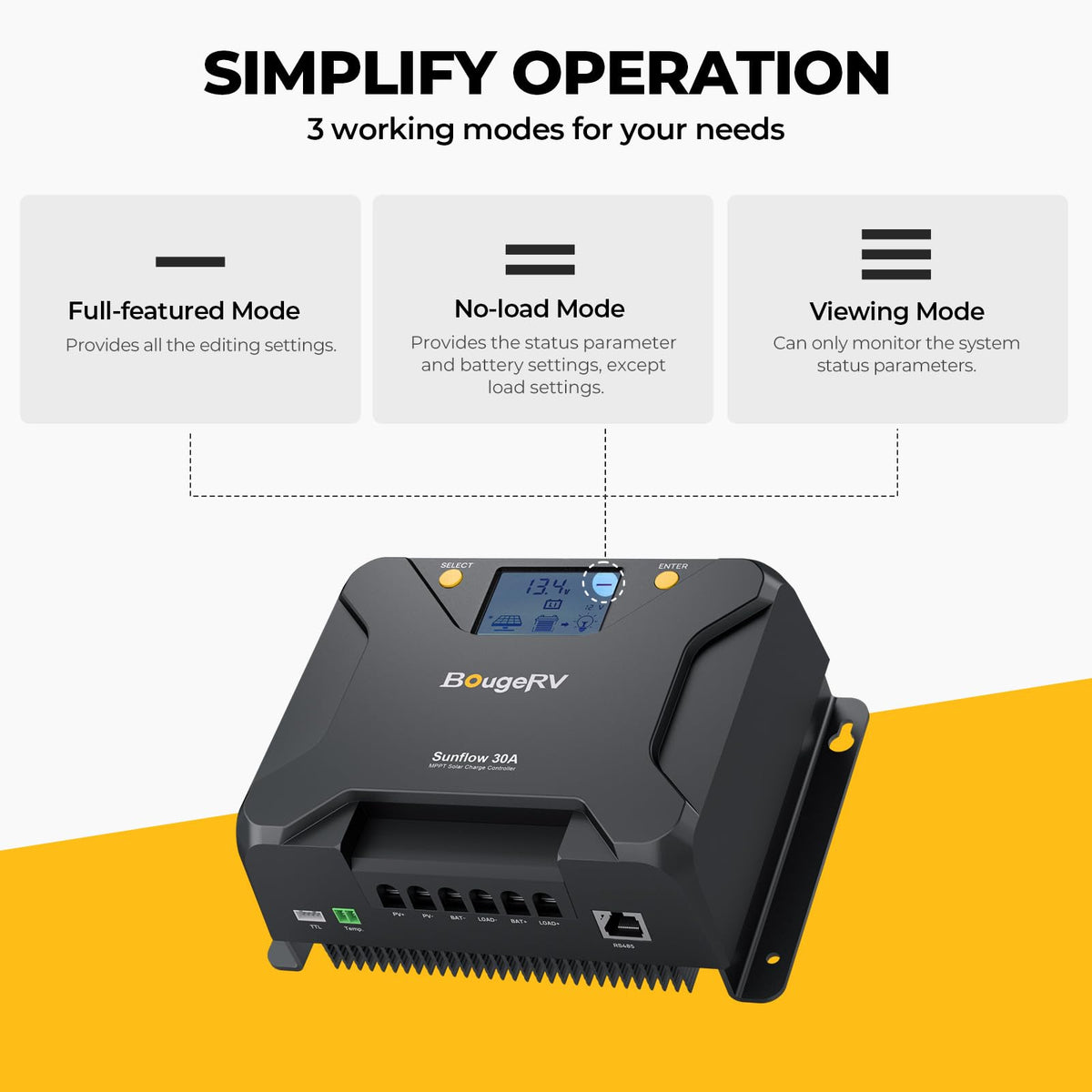 30A MPPT Solar Charge Controller with APP Control W13807
