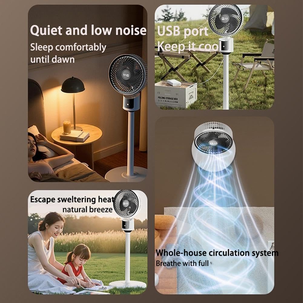 Standing Fan with Remote, 90° Oscillating, 3 Speeds, Adjustable Height M88545