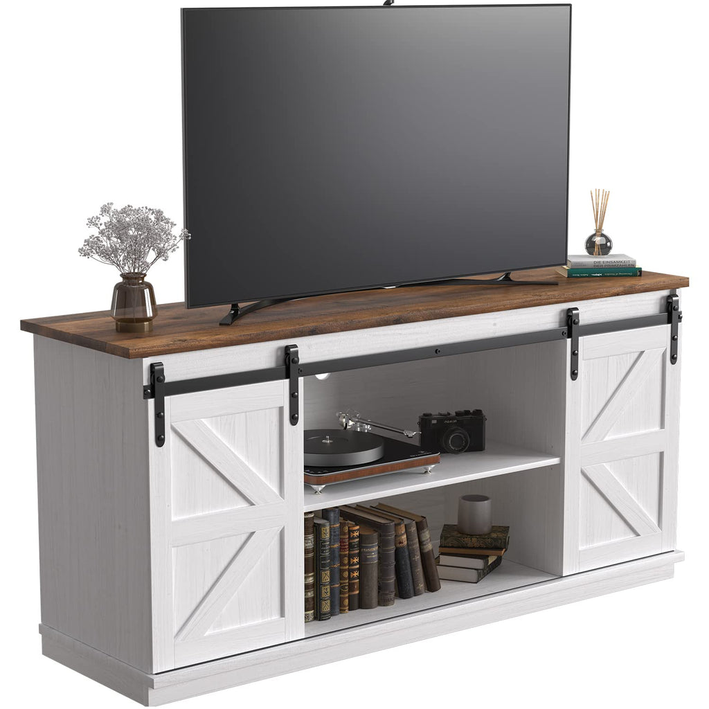 Bright White TV Stand for 65 Inch TV W620