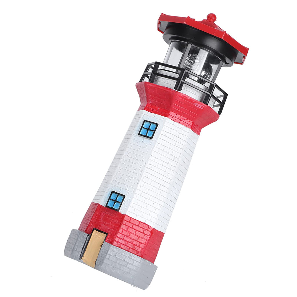 Solar Powered Rotating LED Lighthouse J1674