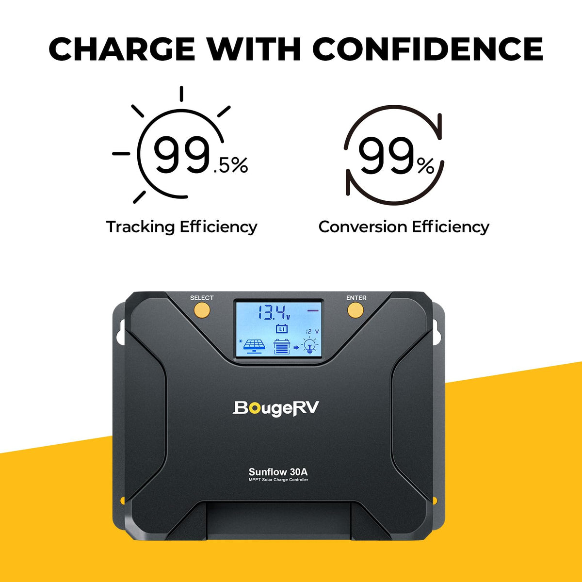30A MPPT Solar Charge Controller with APP Control W13807