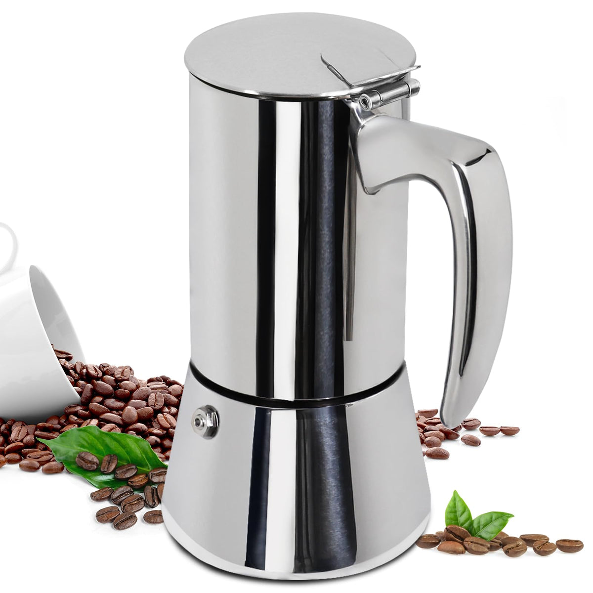 12 Cup 304 Stainless Steel Moka Pot D588