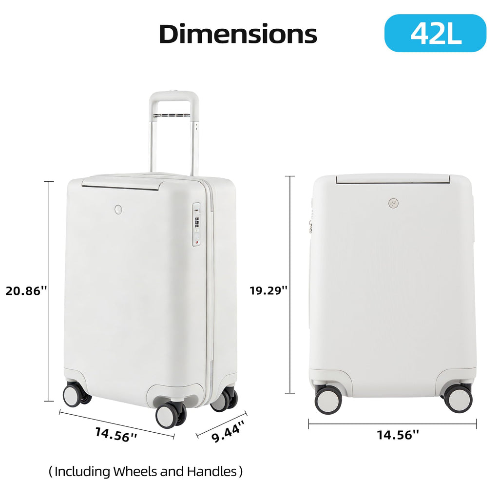 20 Inch Lightweight Hard Shell Carry On Luggage with Spinner Wheels F949