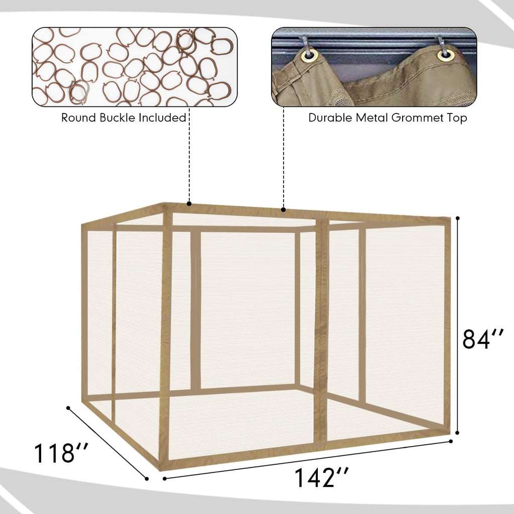 Beige 10 x 12 FT Mosquito Netting V82704