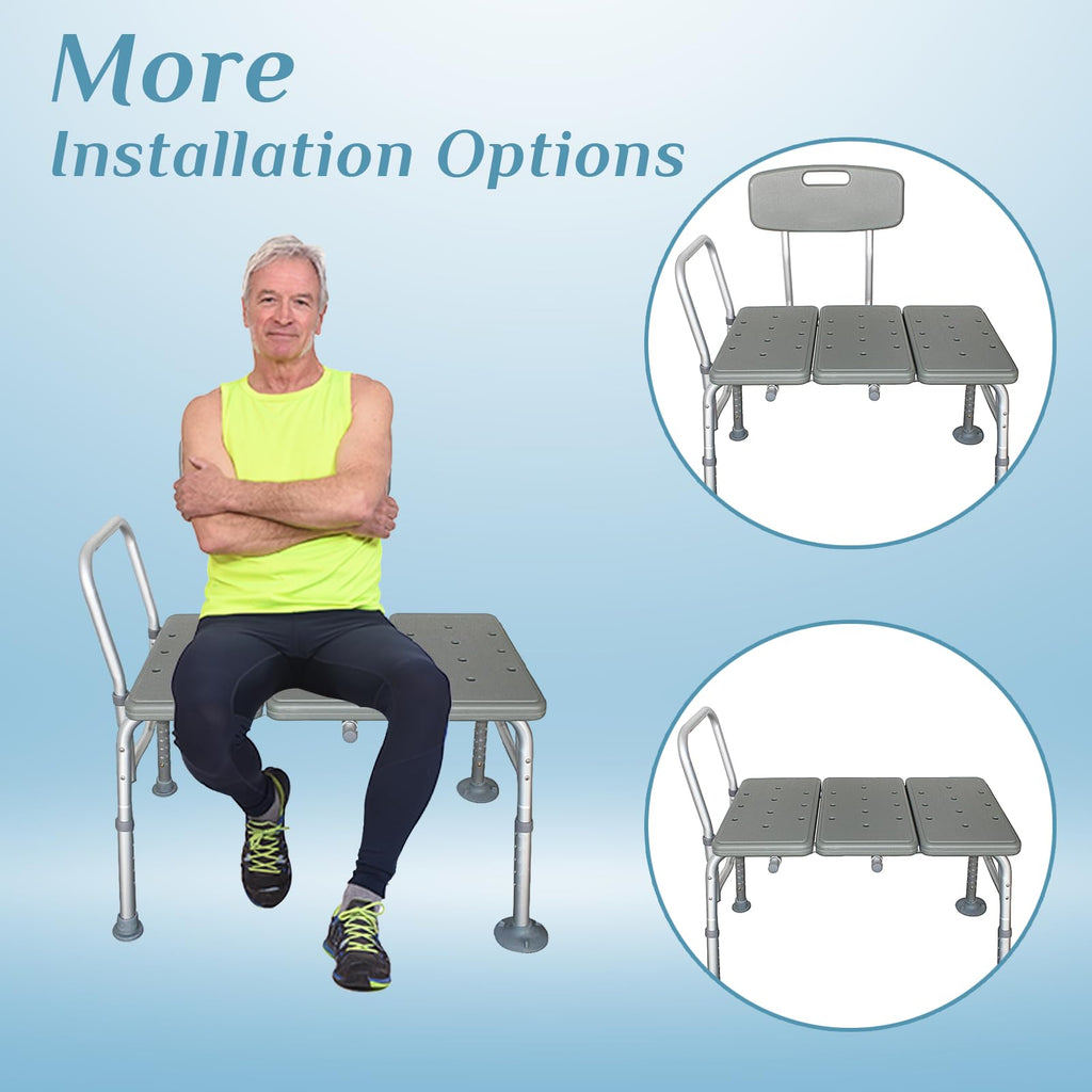 Tub Transfer Bench with Backrest and Armrest Q4670