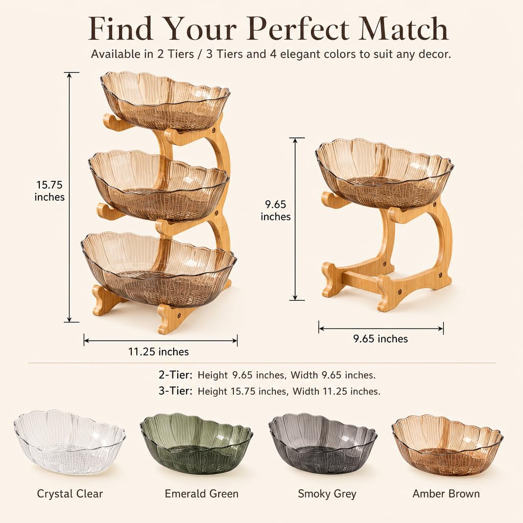 3 Tier Bamboo Fruit Basket Y1526