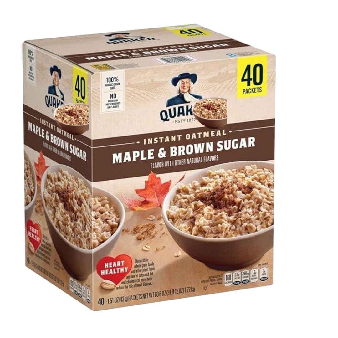 Maple Brown Sugar Instant Oatmeal 40 Count O584