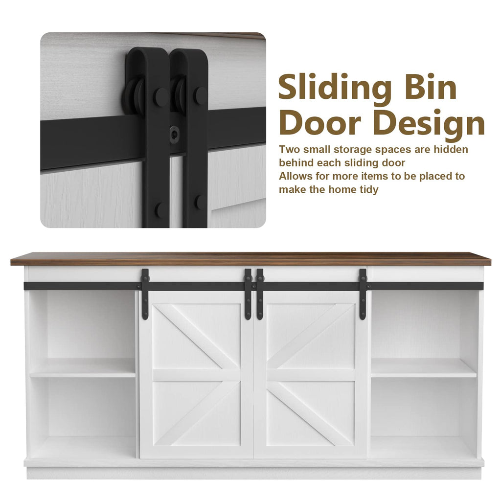 Bright White TV Stand for 65 Inch TV W620
