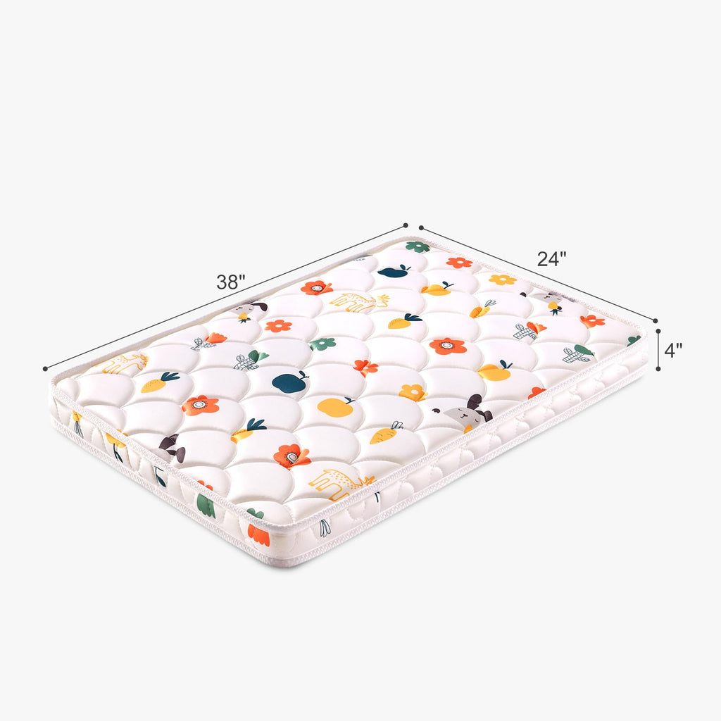 Mini Crib Mattress 38" x 24" x 4" Premium Foam Hypoallergenic V30062