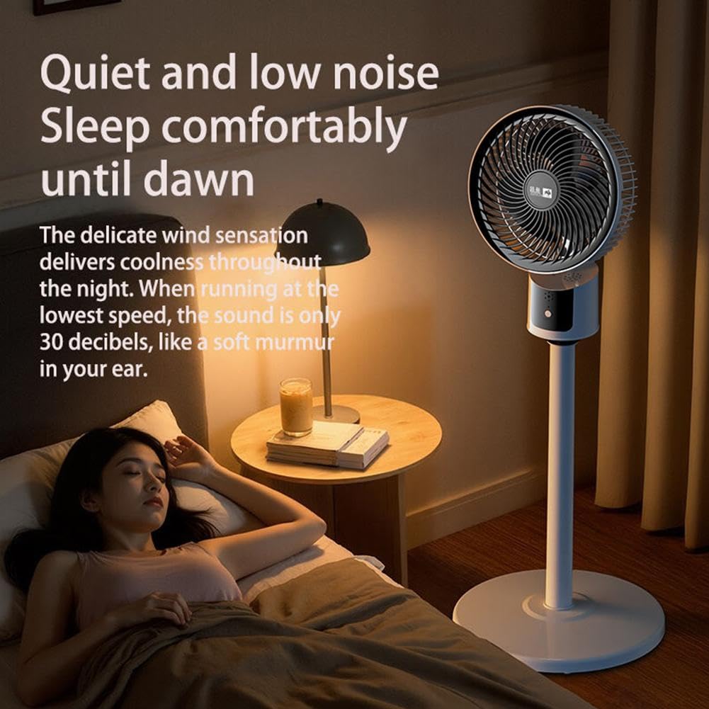 Standing Fan with Remote, 90° Oscillating, 3 Speeds, Adjustable Height M88545