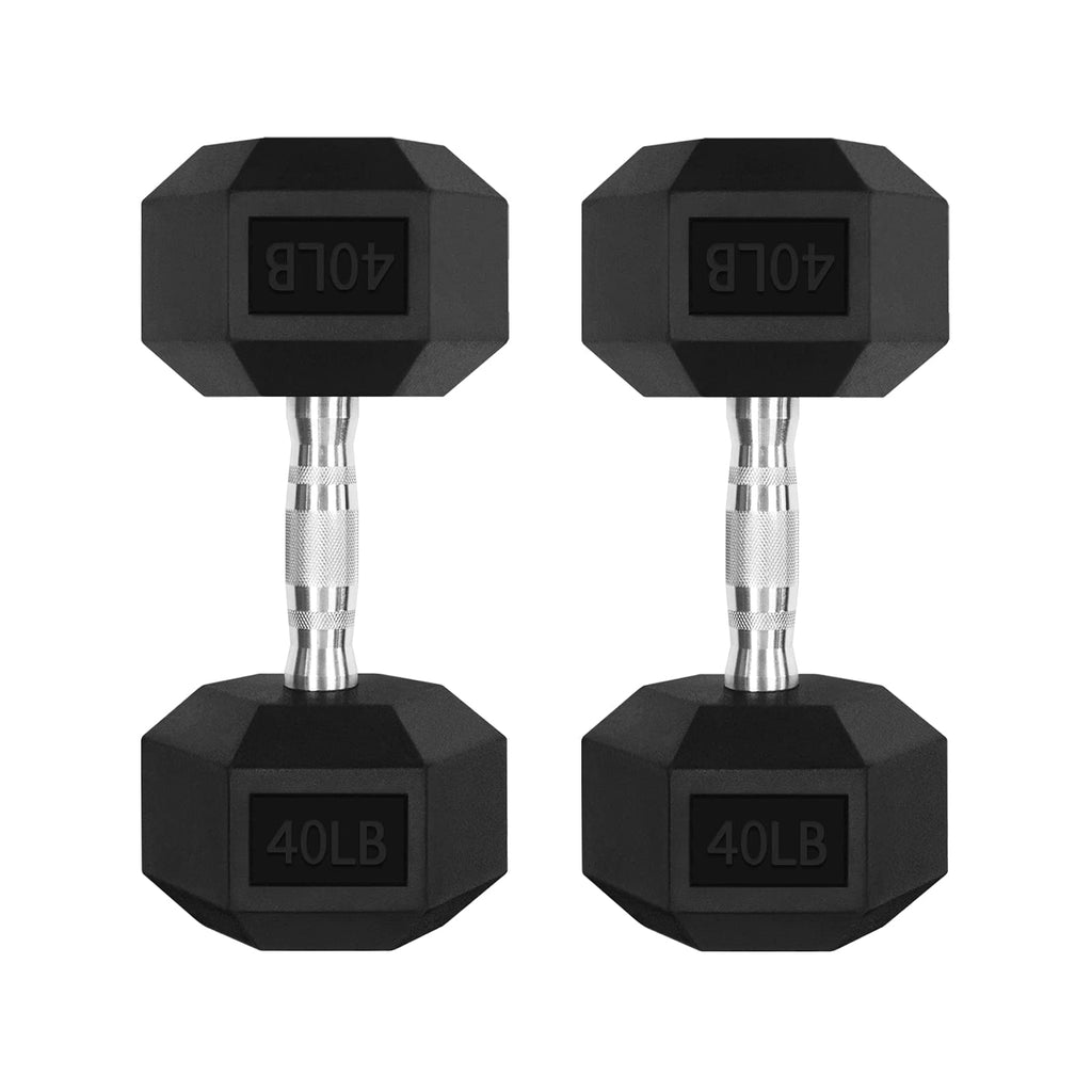 Rubber Coated Hex Dumbbell Set O3270