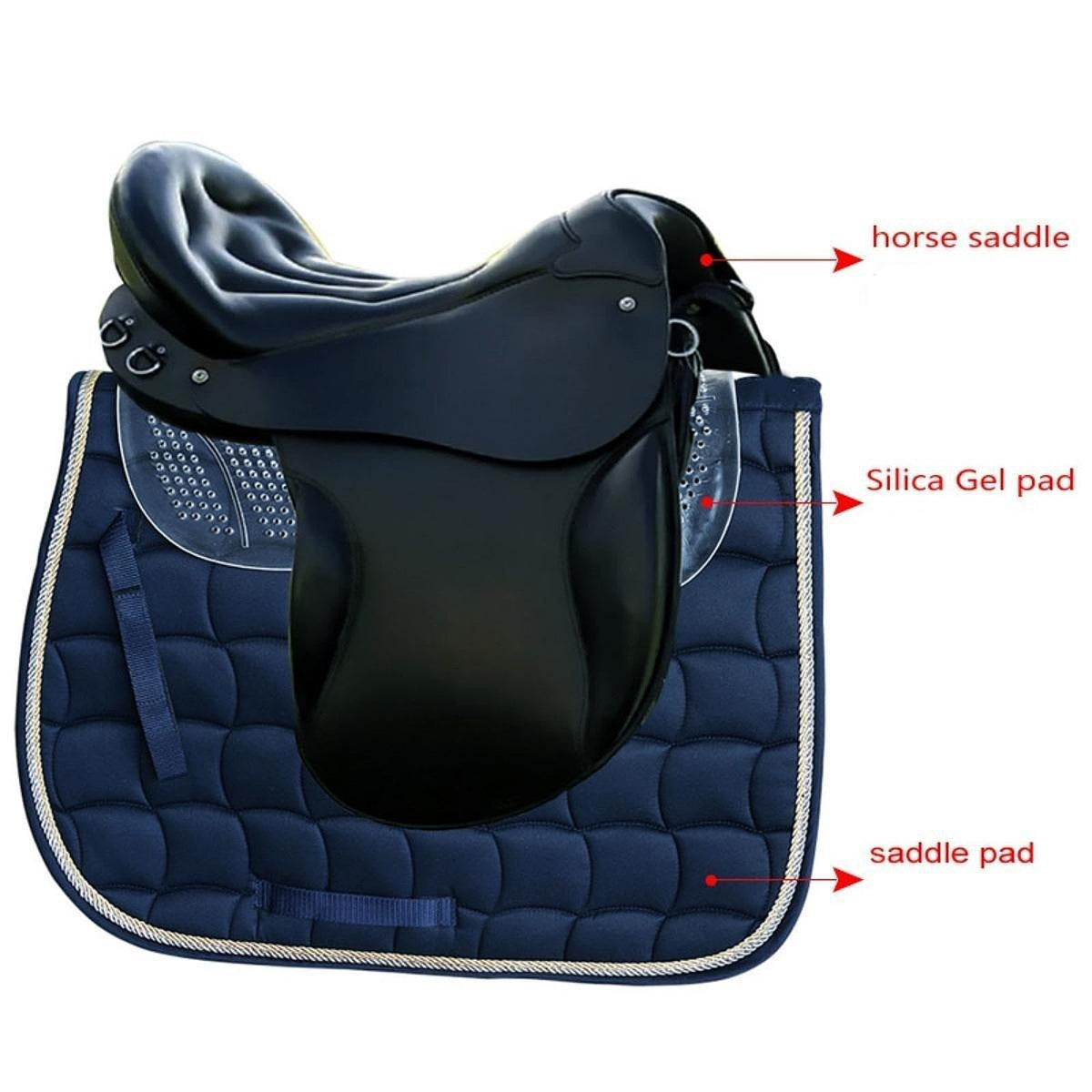 Silicone Gel Non Slip Washable Saddle Pad C7084
