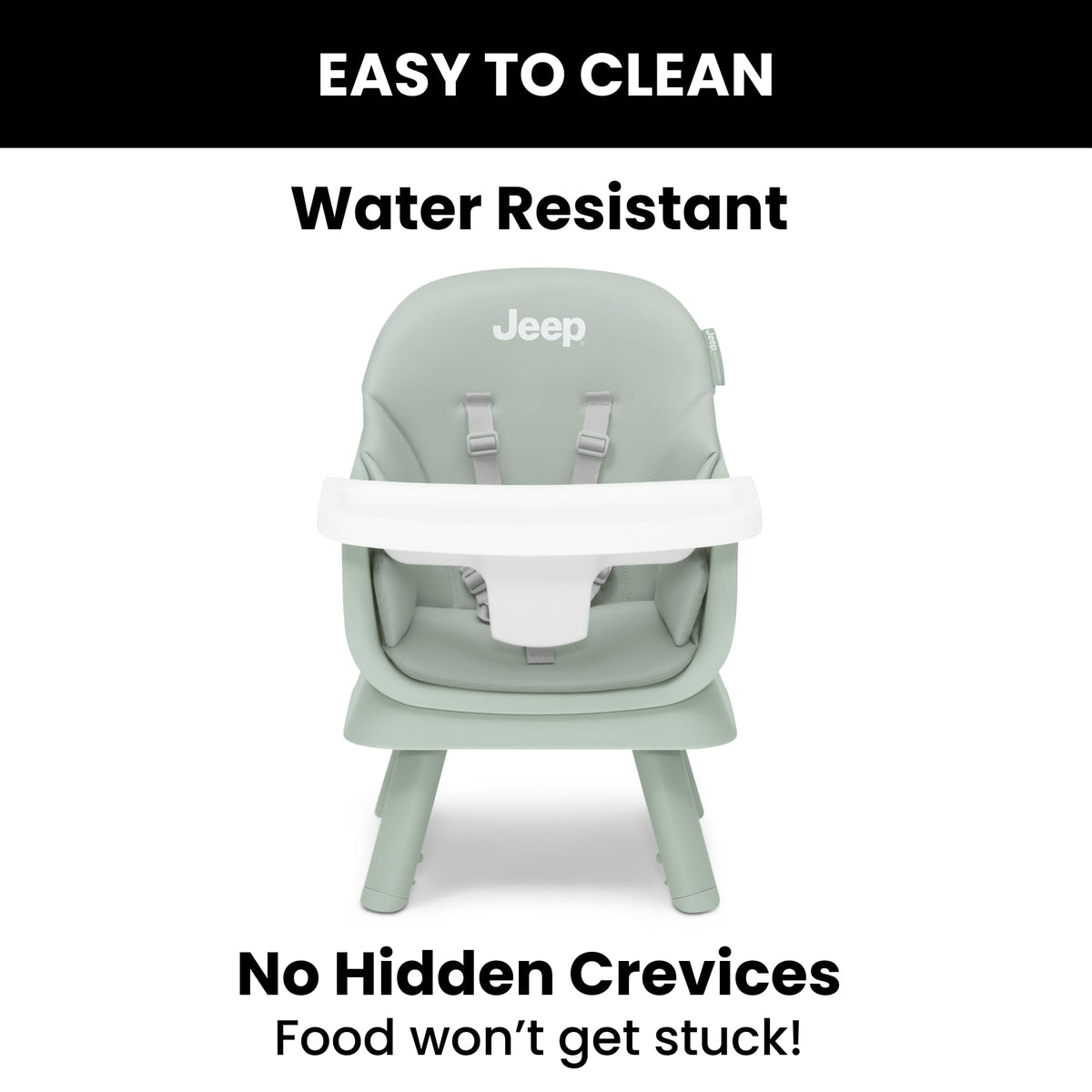 6-in-1 High Chair Converts to Stool Booster Seat Toddler Chair Activity Table and Desk and Chair Sage Green G7733