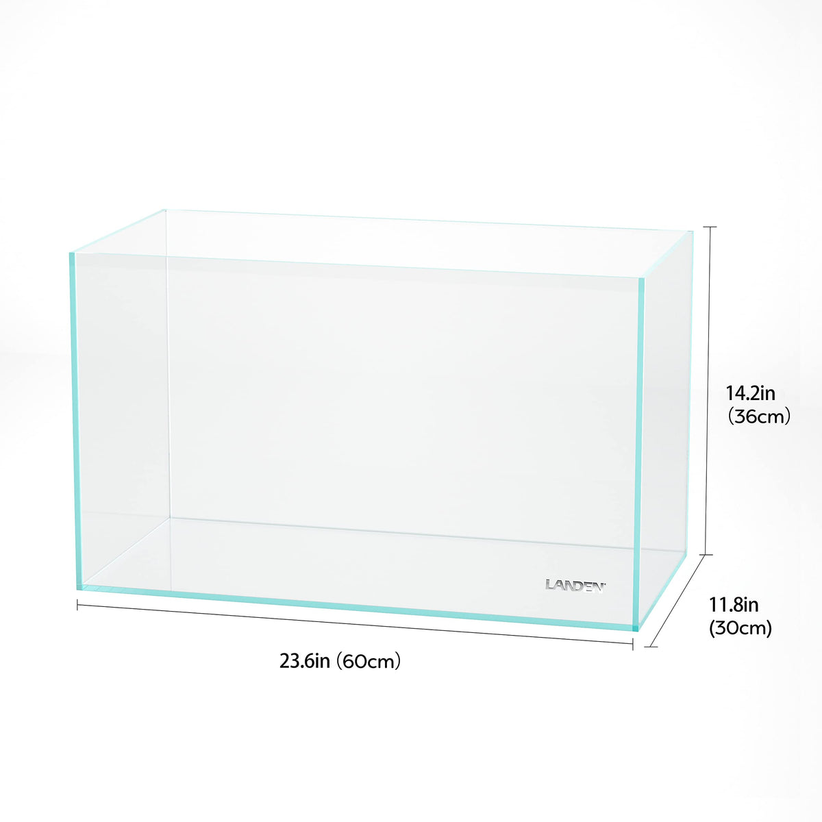 16 Gallon Ultra Clear Glass Rimless Fish Tank Z678190