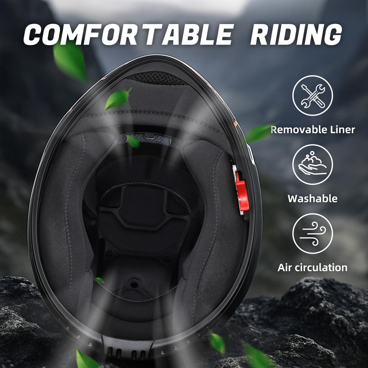 Full Face Dual Visor Motorcycle Helmet H747