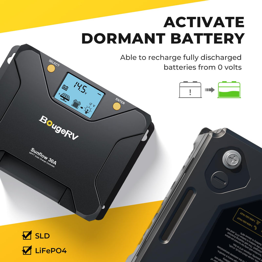30A MPPT Solar Charge Controller with APP Control W13807