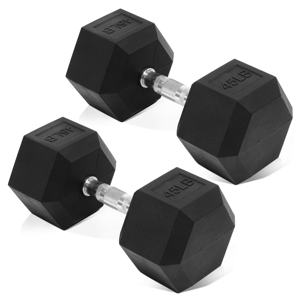 Rubber Encased Hex Dumbbell Set of 2 X423