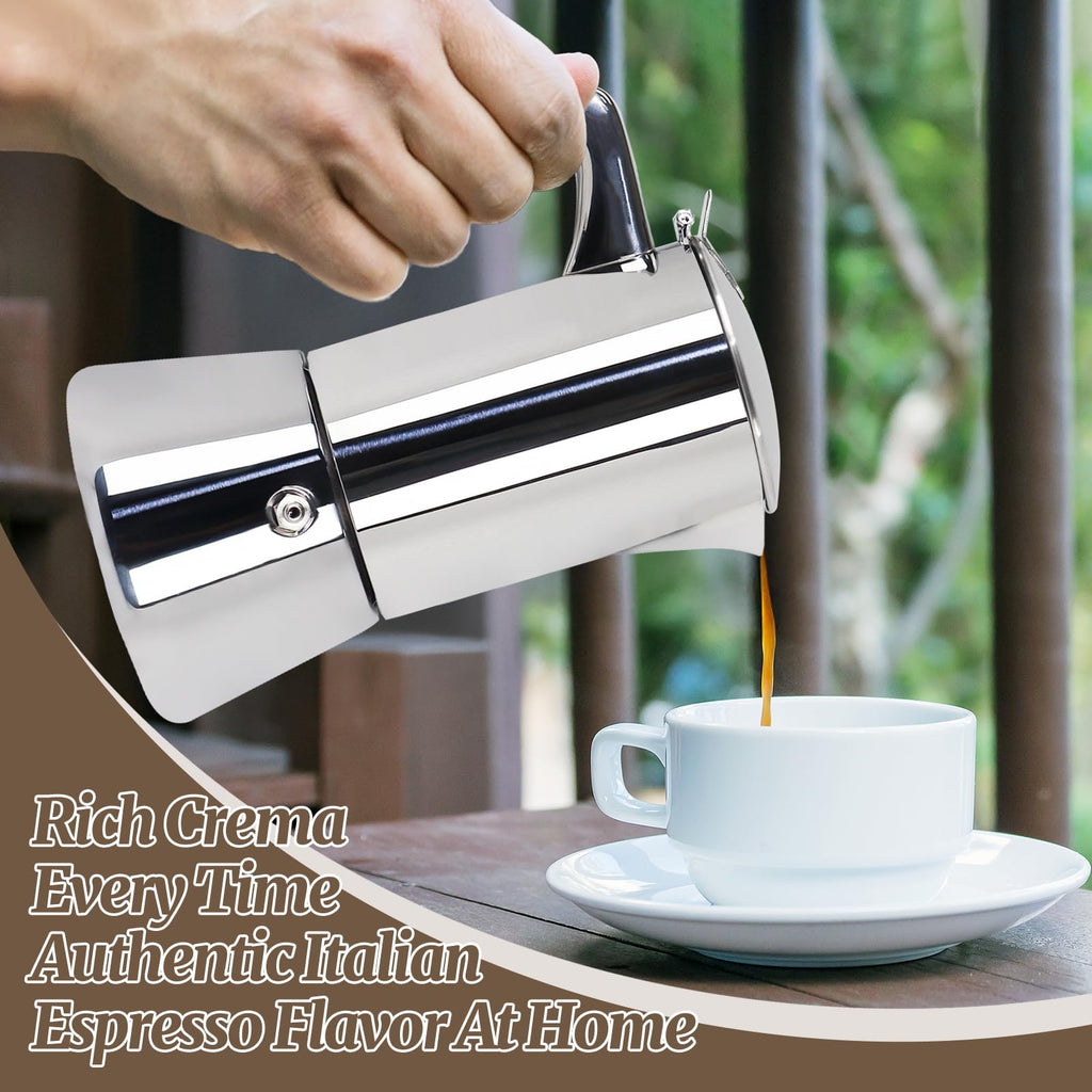 12 Cup 304 Stainless Steel Moka Pot D588