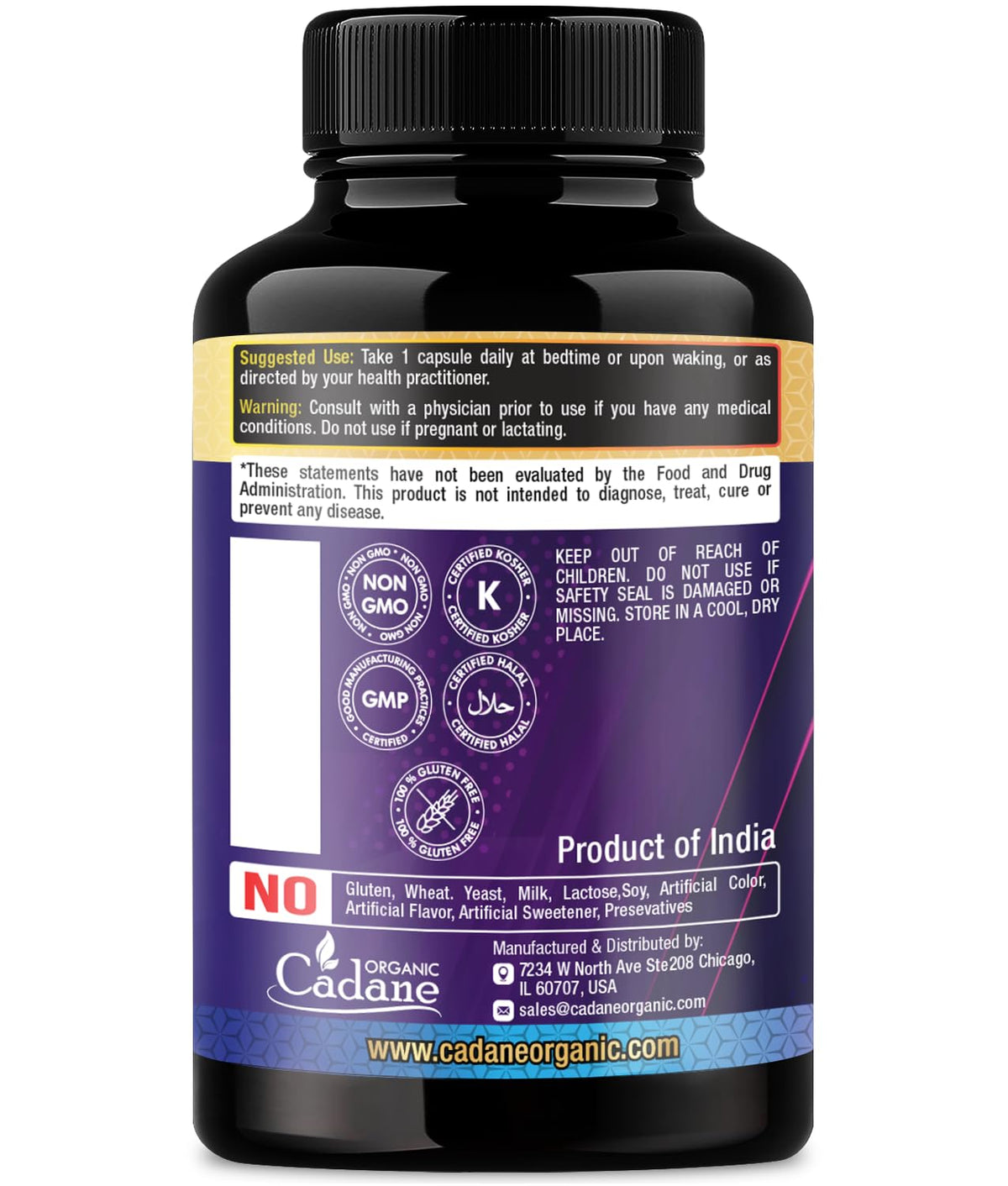 Maca Root Ashwagandha Panax Ginseng Supplement 90 Capsules O13189