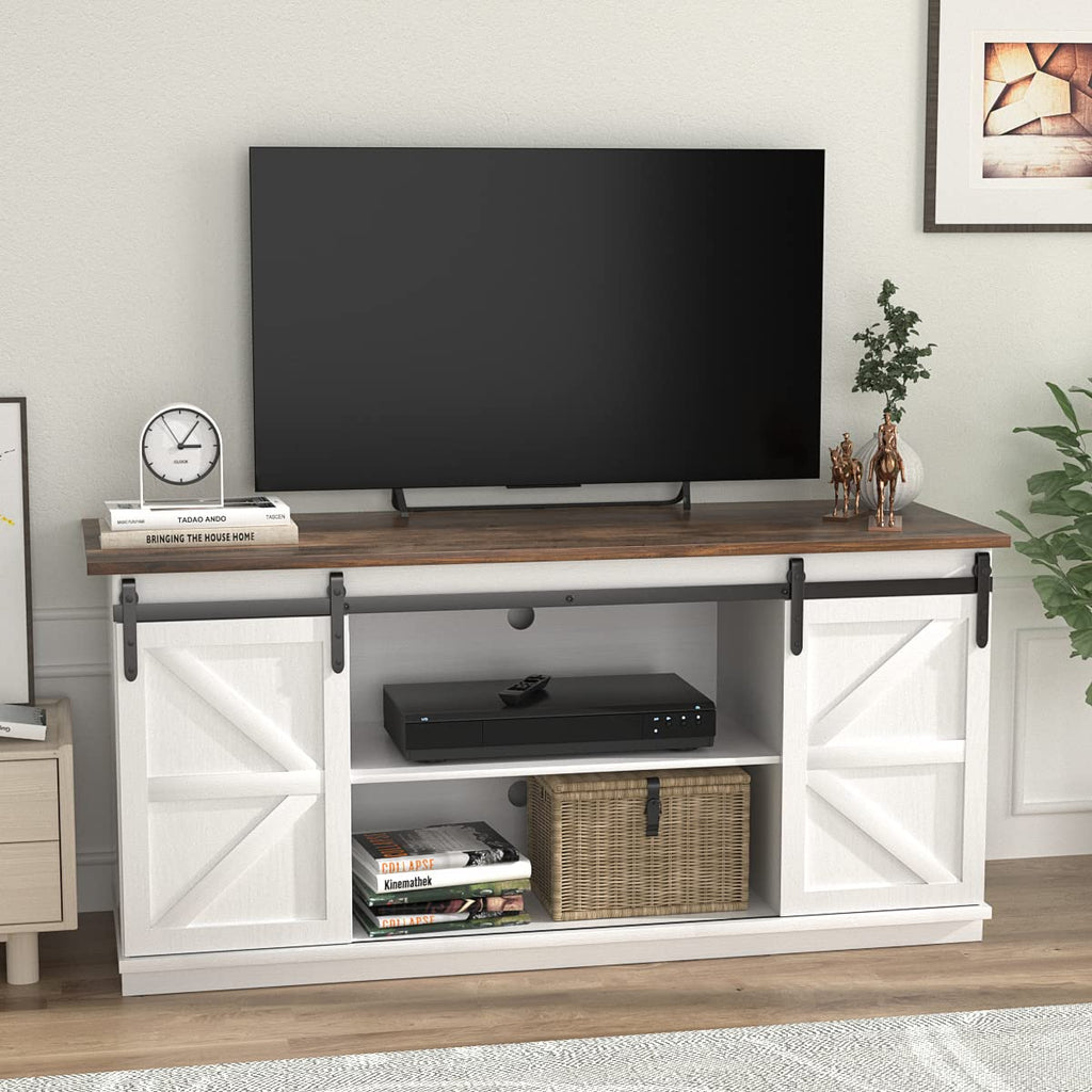Bright White TV Stand for 65 Inch TV W620