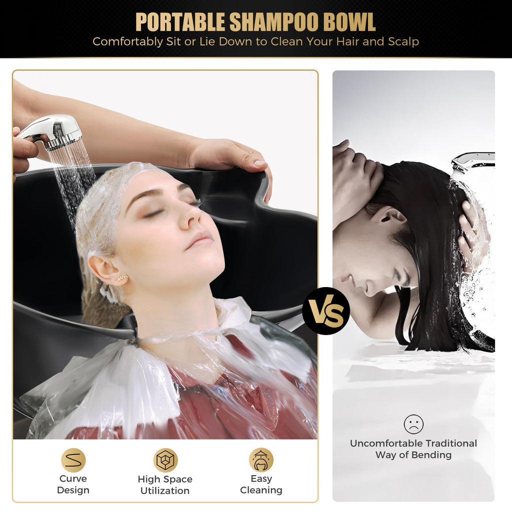 Portable Shampoo Basin with 2 Buckets V5411