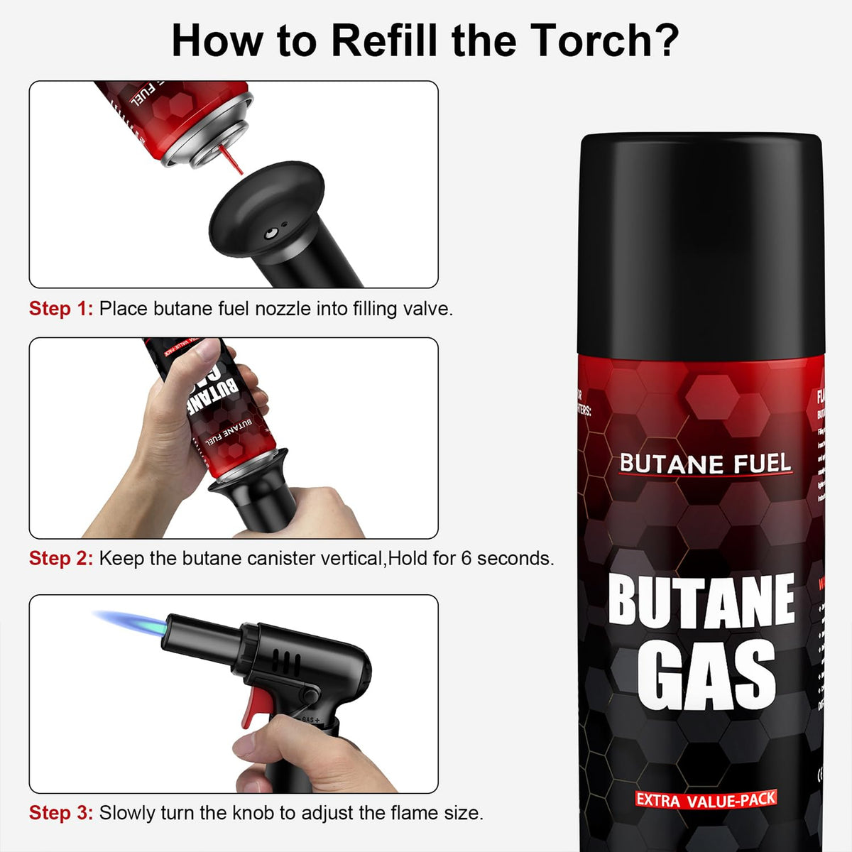 115 ML Butane Fuel Refill 3 Pack Z8247