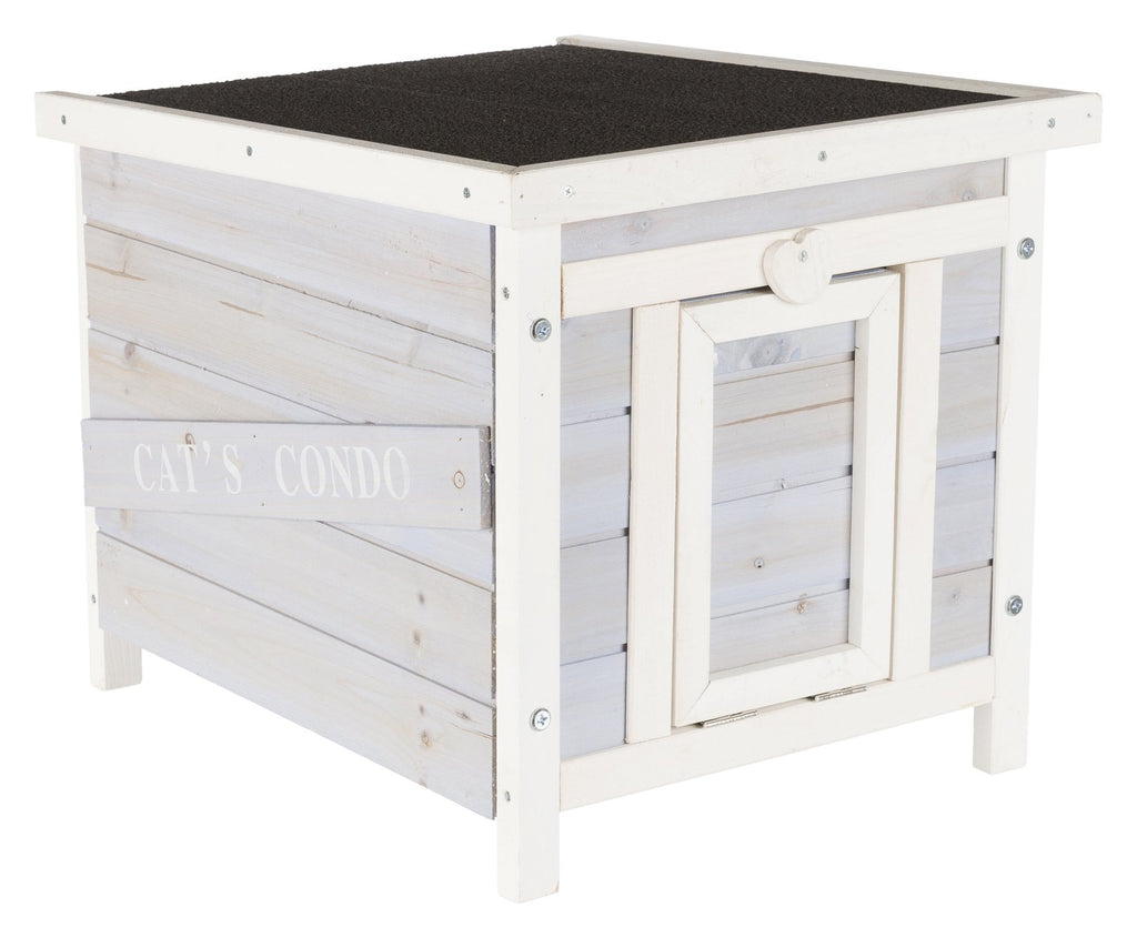 Small Outdoor Cat House with Raised Floor H9319