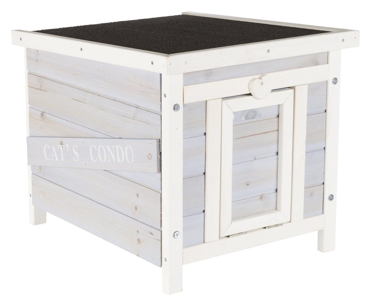 Small Outdoor Cat House with Raised Floor H9319