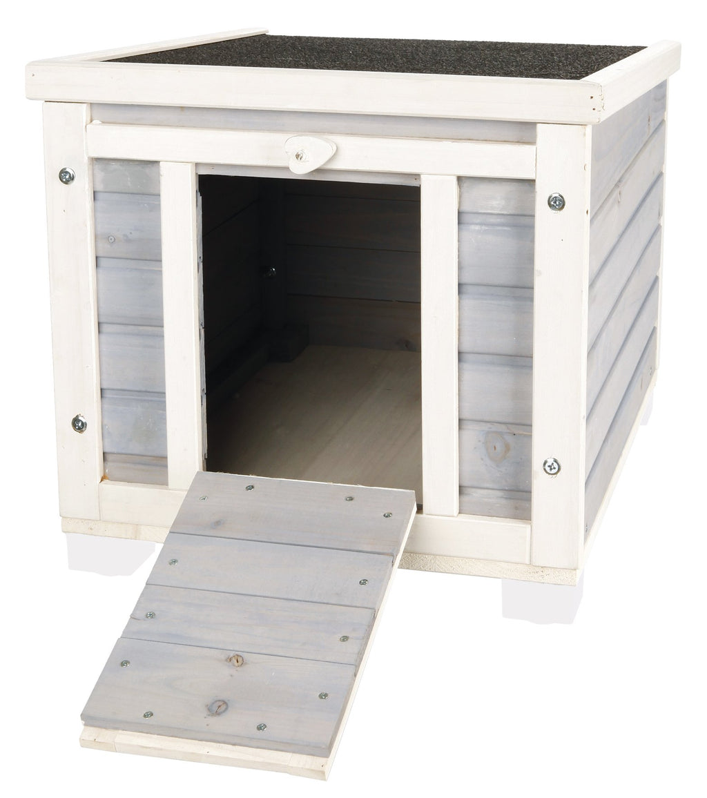 Small Outdoor Cat House with Raised Floor H9319
