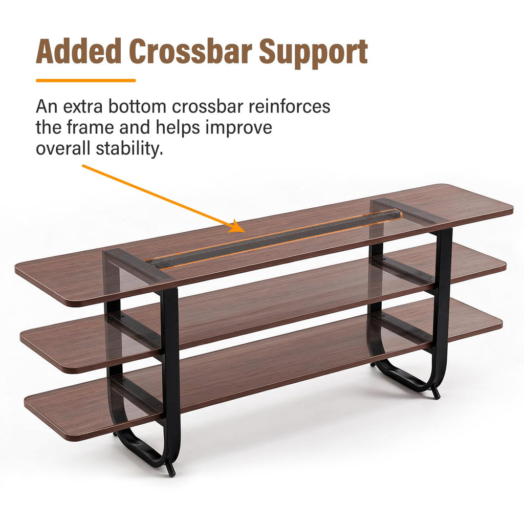 Walnut 3-Tier TV Stand X338