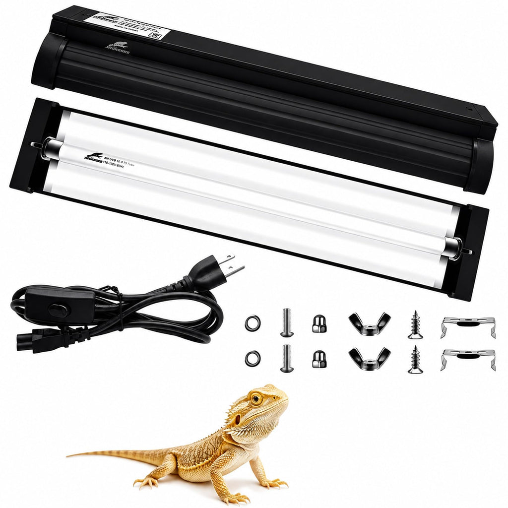 8W UVA UVB Reptile Light Fixture Combo Kit X82033