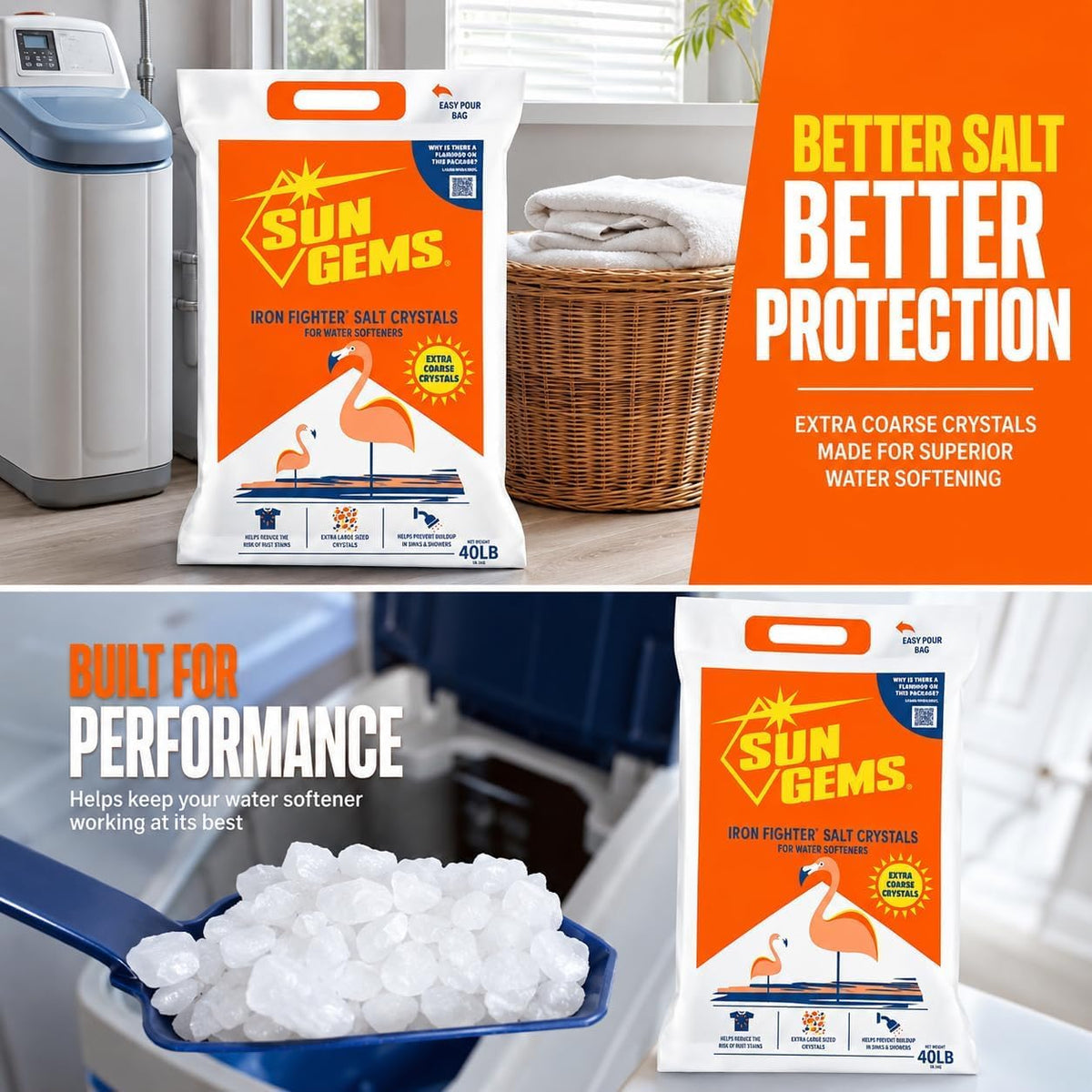 40 lb Extra Coarse Water Softener Salt Crystals K202241