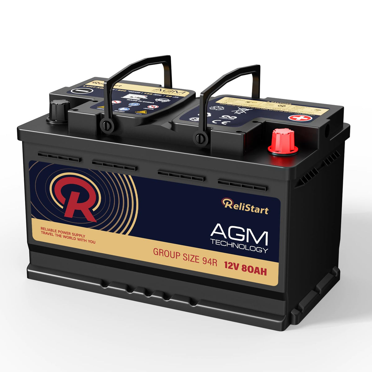 12V 80AH H7 Group 94R AGM Car Battery H5543