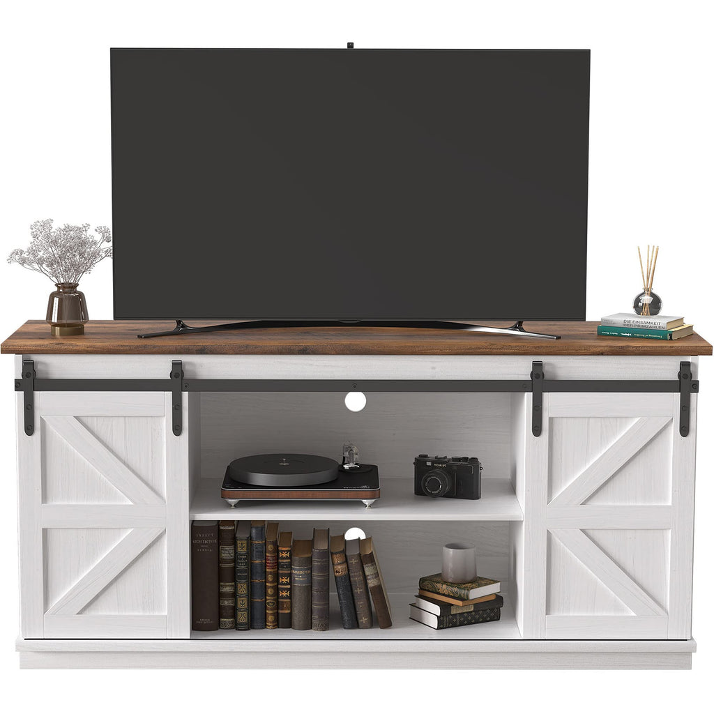 Bright White TV Stand for 65 Inch TV W620